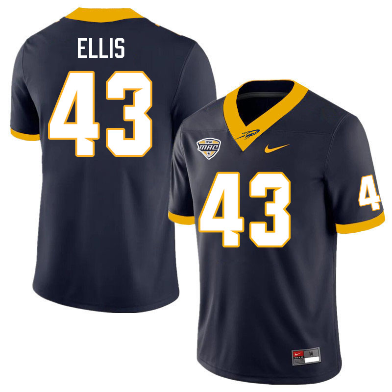 Toledo Rockets #43 Sawiaha Ellis College Football Jerseys Stitched Sale-Navy